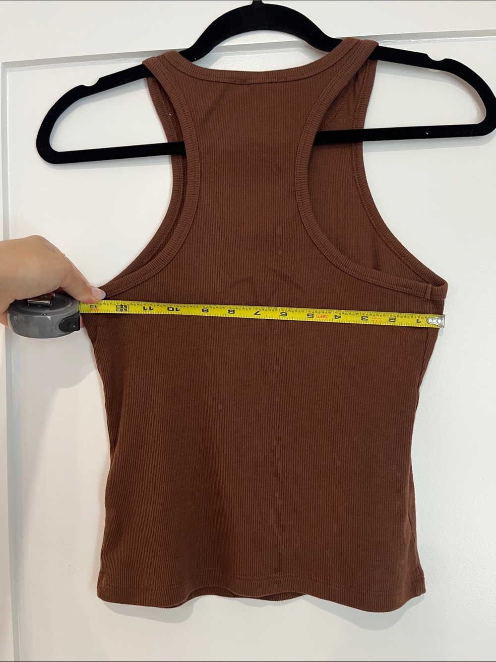 Reformation Chocolate Brown Ribbed Scoop Racerback Tank - Picture 6 of 6
